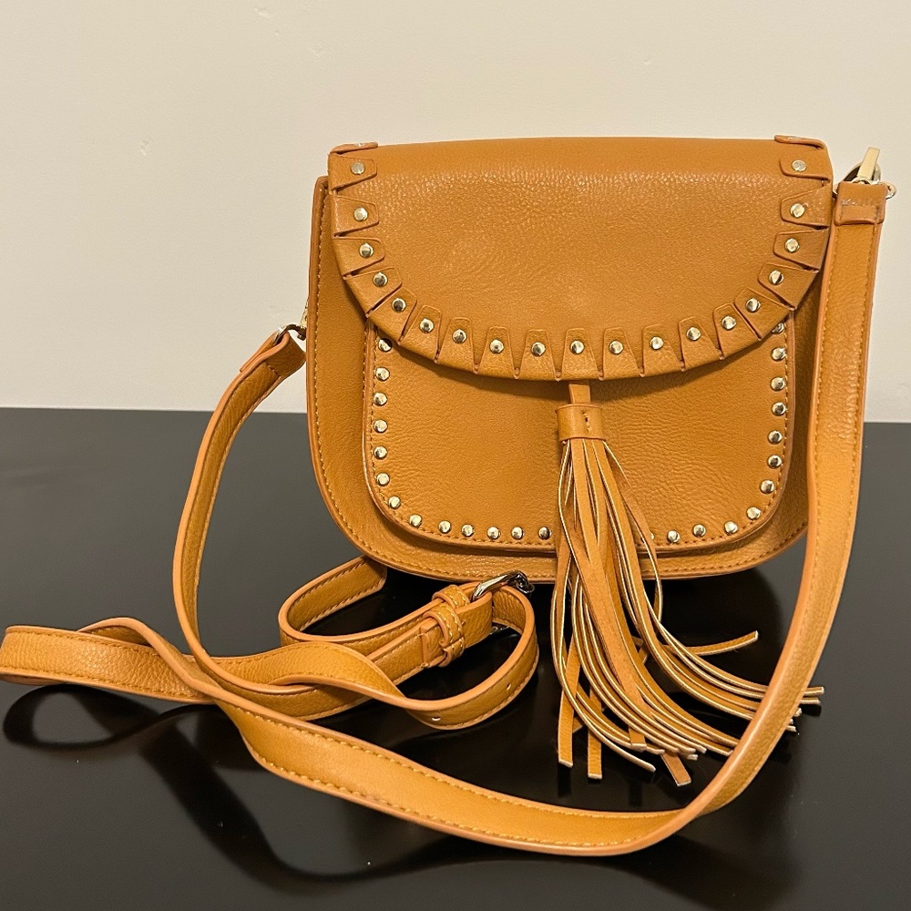 Madison West Mustard Crossbody Purse
